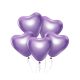 Heart Platinum Light Purple air-balloon, balloon 6 pieces 12 inch (30 cm)