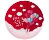 Love Love Is In The Air Red paper plate 6 pieces 18 cm