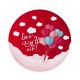 Love Love Is In The Air Red paper plate 6 pieces 18 cm