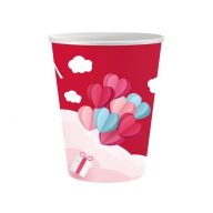 Love Love Is In The Air Red paper cup 6 pcs 250 ml