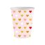 Love XOXO Pink paper cup 6 pcs 250 ml