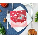 Love Love Is In The Air Red napkin pack of 20 33x33 cm