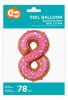 Cookie pattern 8 Cookie number foil balloon 78 cm