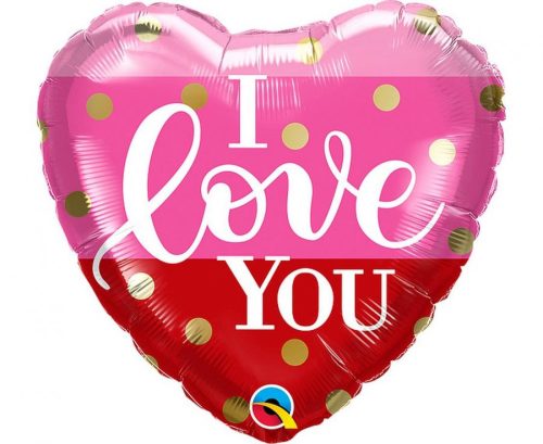 I Love You Dots foil balloon 46 cm