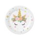 Unicorn Star paper plate set of 6, 18 cm