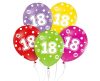 Happy Birthday 18 Dots air-balloon, balloon 5 pcs 12 inch (30cm)