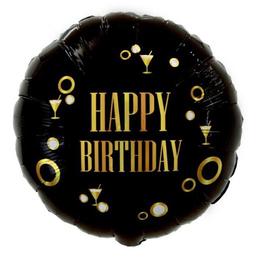 Happy Birthday Gold Happy Birthday B&C party foil balloon 36 cm