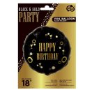 Happy Birthday Gold Happy Birthday B&C party foil balloon 36 cm