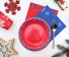 Let It Snow Christmas Paper Plate (6 pieces) 18 cm