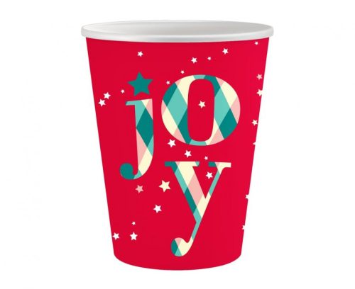 Red Joy, Christmas Paper Cup (6 pieces) 250 ml
