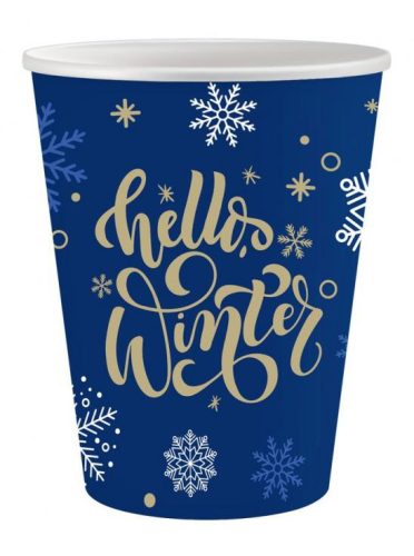 Christmas Hello Winter paper cup 6 pcs 250 ml