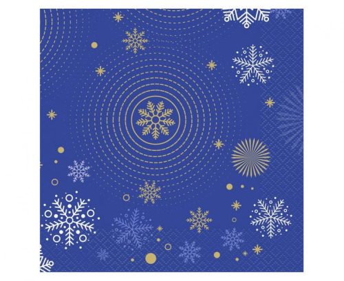 Navy Blue Snowflakes Napkin (20 pieces) 33x33 cm