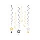 Glitter Stars, Star ribbon decoration 6 pieces set