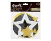 Glitter Stars, Star ribbon decoration 6 pieces set