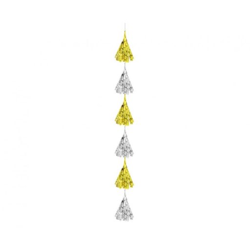 Party B&C Gold-Silver, Gold-Silver Ribbon Decoration 180 cm