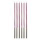 Colour Candy Pink Pink Birthday Candle Set, 6 pcs