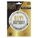 Happy Birthday Stripes Happy Birthday foil balloon 36 cm