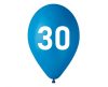Happy Birthday Blue 30 Balloon, 5 pieces, 12 inches (30cm)