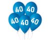 Blue Happy Birthday 40 blue, air-balloon, balloon 5 pcs 12 inch (30cm)