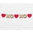 Love XOXO Red XOXO paper garland 200 cm