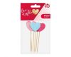 Love Love Is In The Air 3D Heart decorative stick 6 pcs.