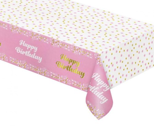 Happy Birthday Light Pink Foil Tablecover 137x183 Cm Javoli Disney O