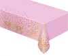 Happy Birthday B&C Gold Dots Pink Foil Tablecloth 137x183 cm