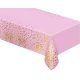 Light Pink Gold Dots foil Tablecover 137x183 cm