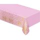 Happy Birthday B&C Gold Dots Pink Foil Tablecloth 137x183 cm