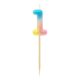 Colour 1-es Pastel Ombre number candle, cake candle