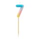 Colour 7-inch Pastel Ombre number candle, cake candle