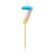 Colour 7-inch Pastel Ombre number candle, cake candle