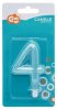 Blue 4-inch Pearly Light number candle, cake candle