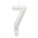 White 7's Pearly number candle, cake candle