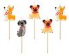 Animals Corgi Dog cake candle, candle set 5 pieces