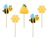 Bee Beehive cake candle, candle set 5 pcs.