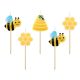 Bee Beehive cake candle, candle set 5 pcs.