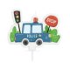 Police Beep birthday candle 7 cm
