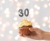 Number Glitter Black, Black number candle, birthday candle 0