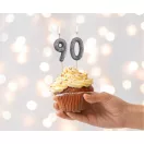 Number Glitter Black, Black numeral candle, birthday cake candle, number 9