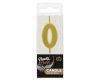 gold metallic, Gold number candle, cake candle 0 a