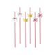 Cat Sleepy paper straw set of 6