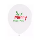 Merry Christmas Antler, balloon, 5 pcs 12 inch (30cm)