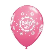 Baby Pink Mix Girl Balloon, pack of 6, 11 inch (28 cm)
