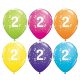 Happy Birthday 2 Tropical Mix air-balloon, balloon 6 pcs 11 inch (28cm)