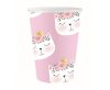 Cat Sleepy paper cup set of 6, 250 ml