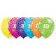 Colour Happy Birthday 18 Pastel Mix air-balloon, balloon 6 pcs 11 inch (28cm)