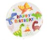 Dinosaur Aqua Happy Birthday foil balloon globe 46 cm
