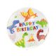 Dinosaur Aqua Happy Birthday ball foil balloon 46 cm
