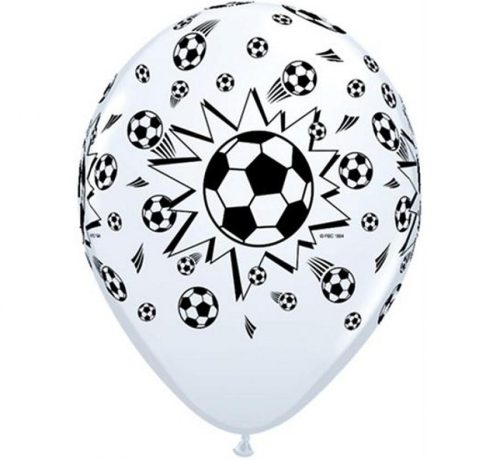 White Football air-balloon, balloon 6 pcs 11 inch (28 cm)
